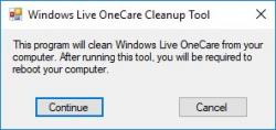 Official Download Mirror for Microsoft Windows Live OneCare Removal Utility