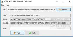 Official Download Mirror for VOVSOFT File Checksum Calculator
