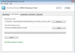 Official Download Mirror for NoVirusThanks MD5 Checksum Tool 