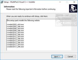 Official Download Mirror for MultiPack Visual C++ Installer