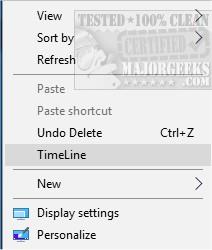 Official Download Mirror for Add Timeline to the Windows 10 Context Menu