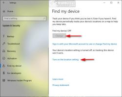 Official Download Mirror for Turn On or Off Find My Device in Windows 10