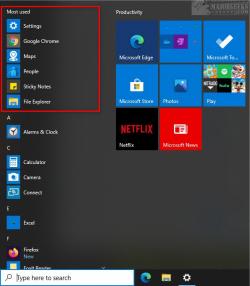 Official Download Mirror for Show or Hide Most Used Apps on Windows 10 Start Menu