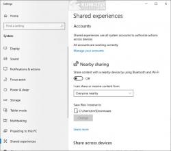 Official Download Mirror for Enable or Disable Shared Experiences in Windows 10