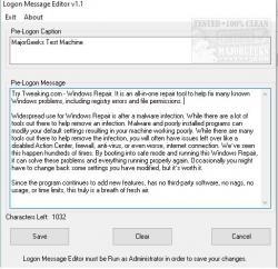 Official Download Mirror for Logon Message Editor