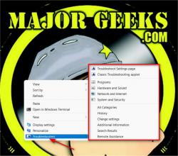 Official Download Mirror for Add Troubleshooters to The Desktop Context Menu in Windows 10 & 11