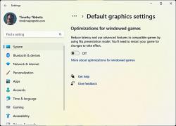 Official Download Mirror for Turn Optimizations for Windowed Games On or Off in Windows 11