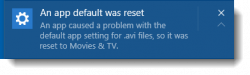 Official Download Mirror for An App Default Was Reset Error in Windows 10