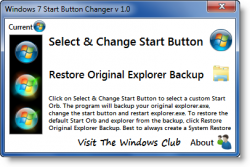 Official Download Mirror for Windows 7 Start Button Changer