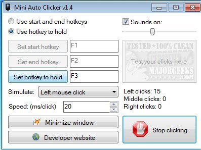 Auto Click on Application Window without Mouse Click