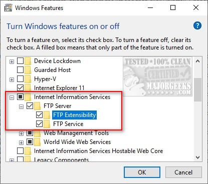 meget Encommium Korn How to Set up an Ftp Server on Windows 10 - MajorGeeks