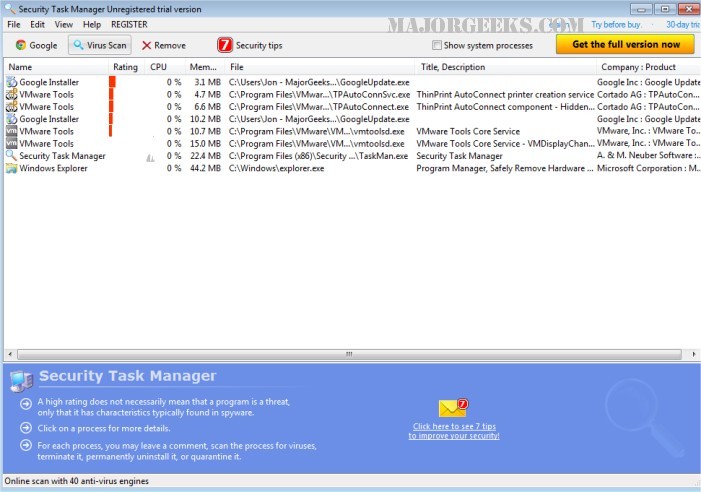 imod Størrelse Penelope Download Security Task Manager - MajorGeeks